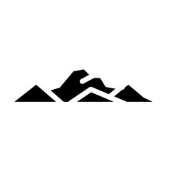 Fototapeta na wymiar mountain glyph icon
