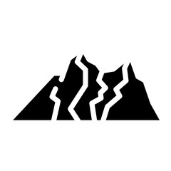 mountain glyph icon