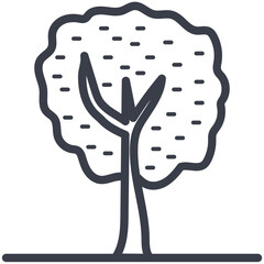 Shrub Tree Vector Icon