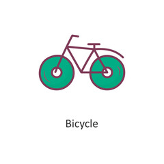 Bicycle Vector Filled outline Icon Design illustration. Workout Symbol on White background EPS 10 File