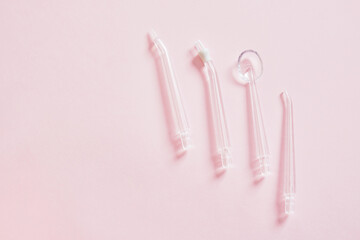 various nozzles for cleaning teeth with water jet