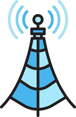 network and communication tower icon illustration
