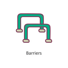 Barriers Vector Filled outline Icon Design illustration. Workout Symbol on White background EPS 10 File