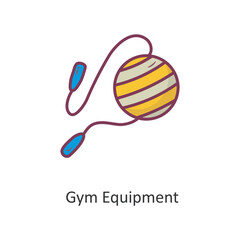 Gym Equipment Vector Filled outline Icon Design illustration. Workout Symbol on White background EPS 10 File