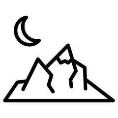 night mountains icon