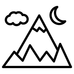 night mountains icon