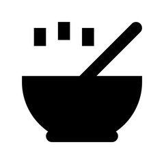 Soup Bowl Flat Vector Icon