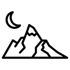 night mountains icon