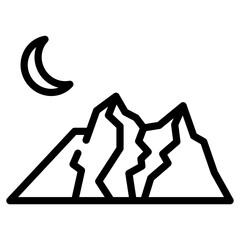 night mountains icon