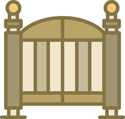house gate and fence icon