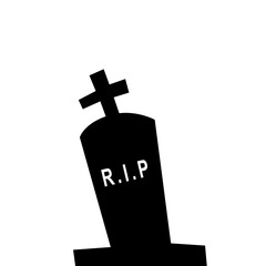 halloween gravestone rip black cross