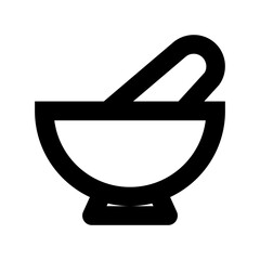Mortar Pestle Vector Icon