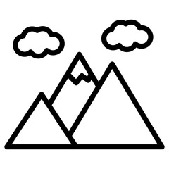 cloudy mountain icon