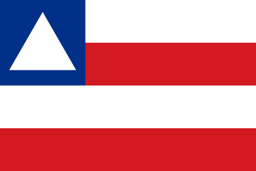 Bahia Flag, state of Brazil. Vector Illustration. - obrazy, fototapety, plakaty