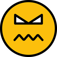 angry face emoticon illustration