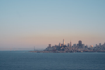 View of the city of San Francisco, California from Alcatraz Island