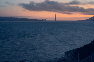 View of the city of San Francisco, California from Alcatraz Island