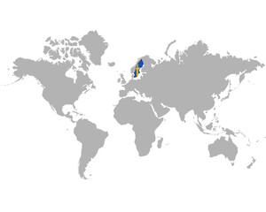 スウェーデンの地図