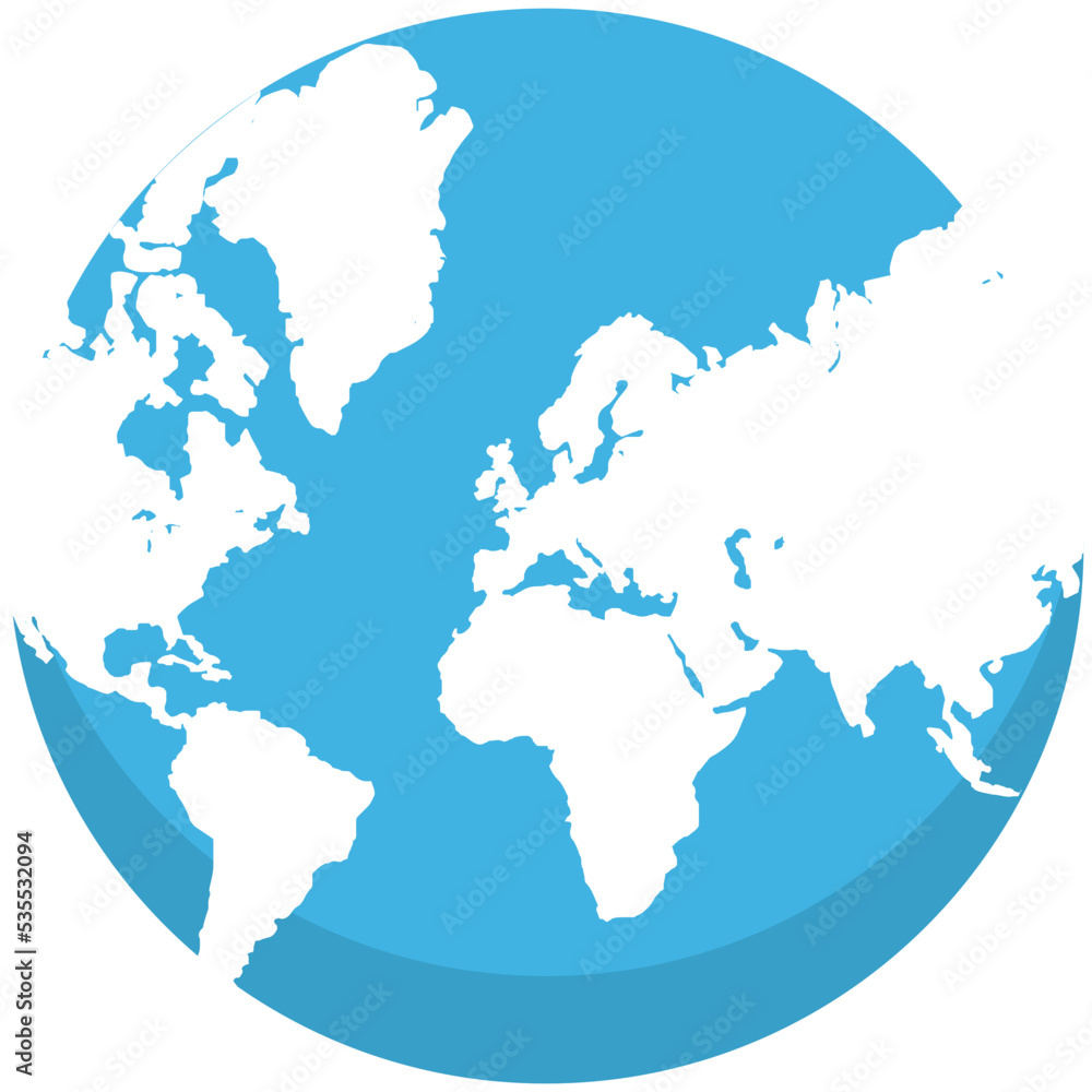 Poster globe colored vector icon