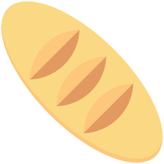 Baguette Colored Vector Icon