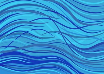 abstract blue waves lines background 