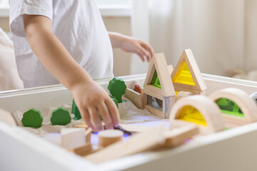 montessori; material; montessori education; sensory; box; kinetic; sand; boy; kid; child; brick;...