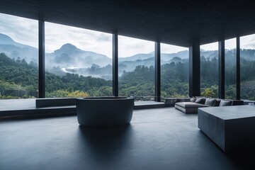 Outdoor Industrial Contemporary mansion with sleek led light design