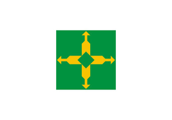 Federal District Flag, state of Brazil. Vector Illustration.