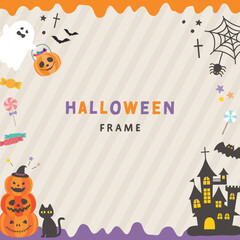 ハロウィンのフレームデザイン