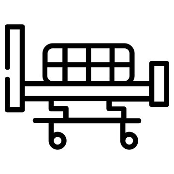 recommend clip art: An outline icon design of stretcher