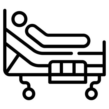 recommend clip art: An outline icon design of stretcher