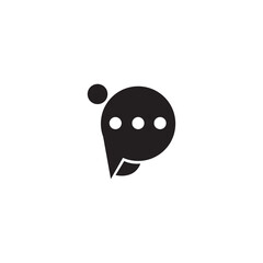 chat logo template vector illustration design