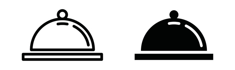 Tray icon vector. Kitchen tray sign symbol illustration. a tray food or serving plate sign silhouette.