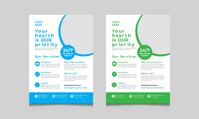 Medical Flyer Design Template, Flyer, Flyer Design, Flyer Template.