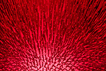 Red abstract wooden stick pattern