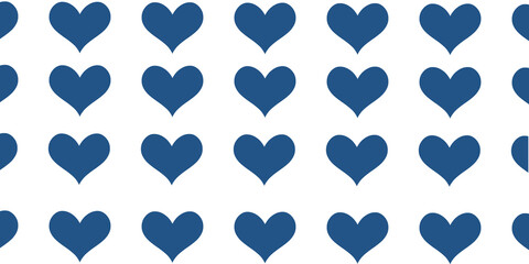 pattern with blue hearts on a white background for bedding