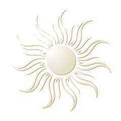 ornamental sun, vector illustration 