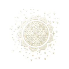 ornamental sun, vector illustration 