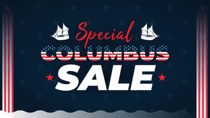 Columbus Day Special Sale Banner For Your Content And Promotion