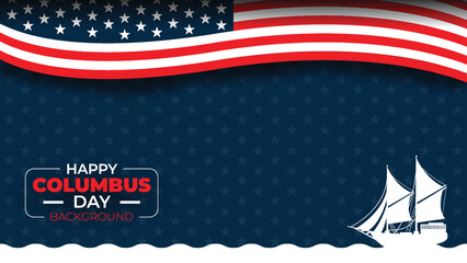 Columbus Day Background With Copy Space Area