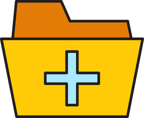 folder and add icon illustration