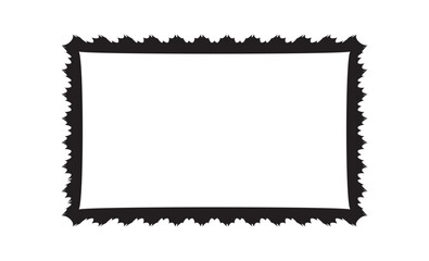 Empty stamp, retro photo frame vector illustration. Vintage black frame on white background. Border design to use in photo mockup, email, newsletter business communication projects.
