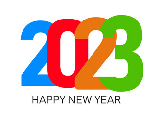 Happy New Year 2023 text design.New year idea concept.
Brochure design template, card, banner.