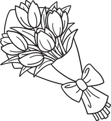 Flower Isolated Coloring Page for Kids