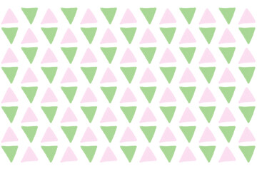 Pink and green triangles pattern background, Green background, Pink background.