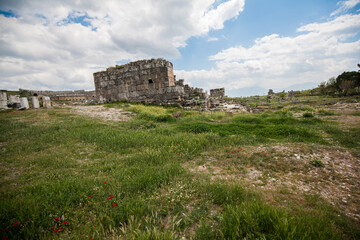 Fototapeta na wymiar Hierapolis is an Ancient City in Pamukkale, Denizli in Turkey