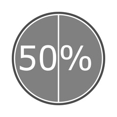 Sale 50 percent on white background