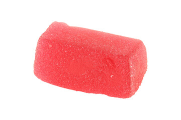 Jelly red candy. Marmalade on a white background.