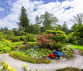 Beautiful view of the gardens of Armadale Castle, in the Isle of Skye