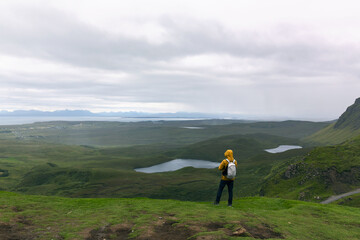 Obraz premium Beautiful image of spectacular scenery of the Quiraing on the Isle of Skye